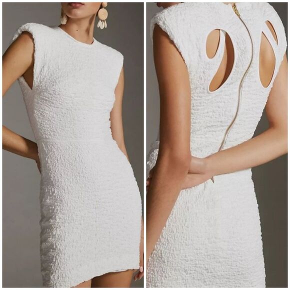 NWT! Anthro Sabina Musayev Bamboo Cut Out Mini Dress Size XL - Picture 1 of 11